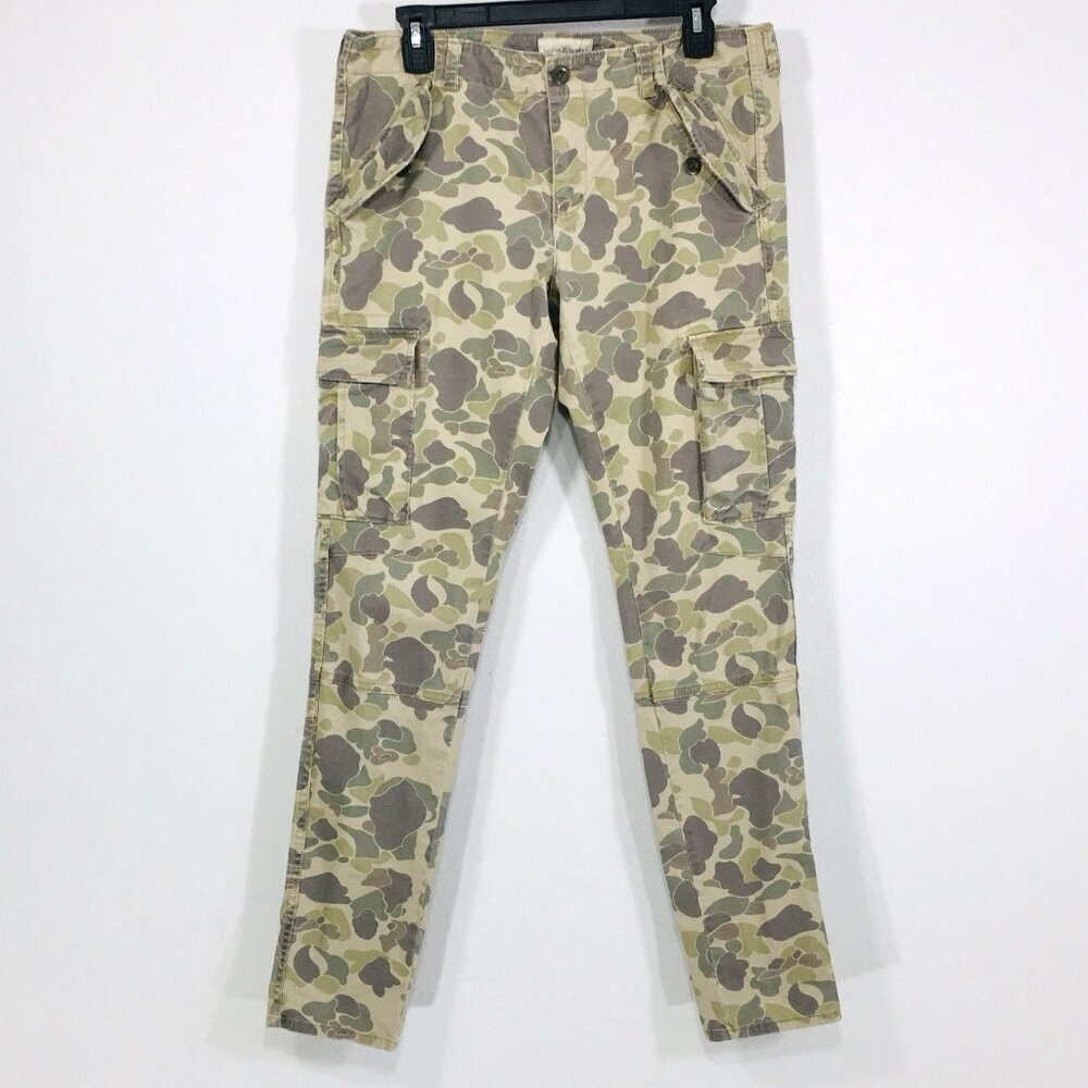 Ralph Lauren Denim & Supply Camo Cargo Pants Women’s 28 Zip Ankles 32X30 Stretch